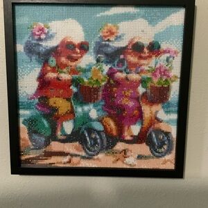 Colorful Beaded Art with Elderly Ladies